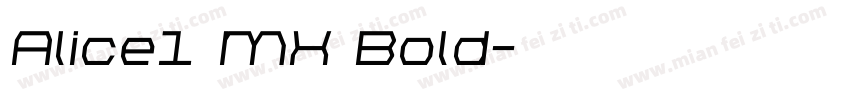 Alice1 MX Bold字体转换